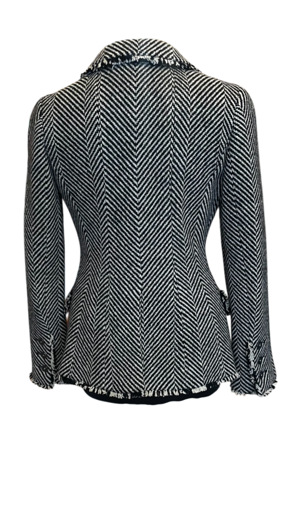 Chanel Chevron Wool Jacket with Belt – Curated Set