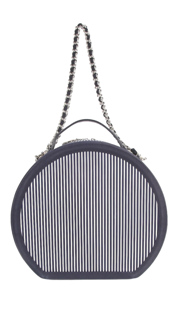 Chanel Rialto Striped Textile Hat Box Bag – Runway Cruise 2010