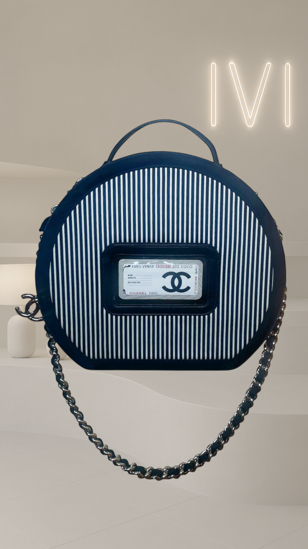 Chanel Rialto Striped Textile Hat Box Bag – Runway Cruise 2010