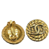 Archive Chanel Rope Logo Earrings — Gold Plated