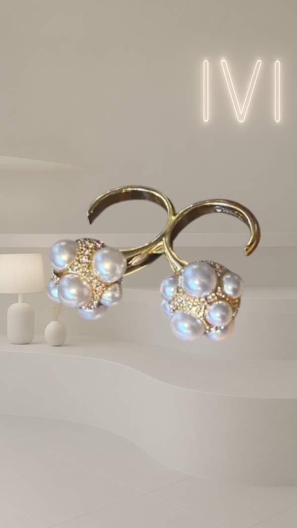 Oscar De La Renta Pearl Double Ring