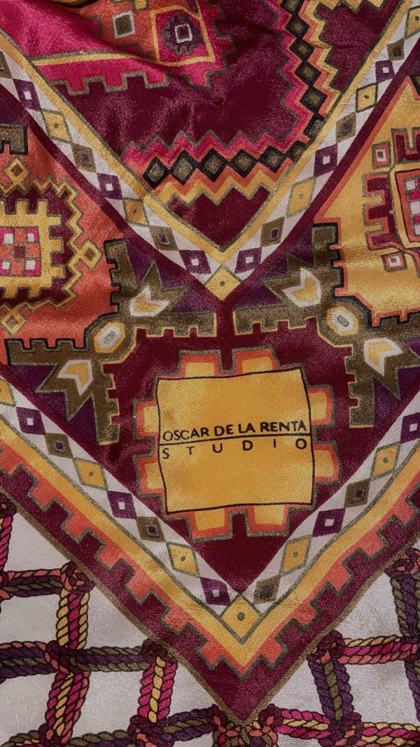 Oscar de la Renta Studio vintage silk scarf