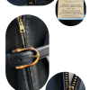 Gucci black leather belted jacket with Bamboo detail